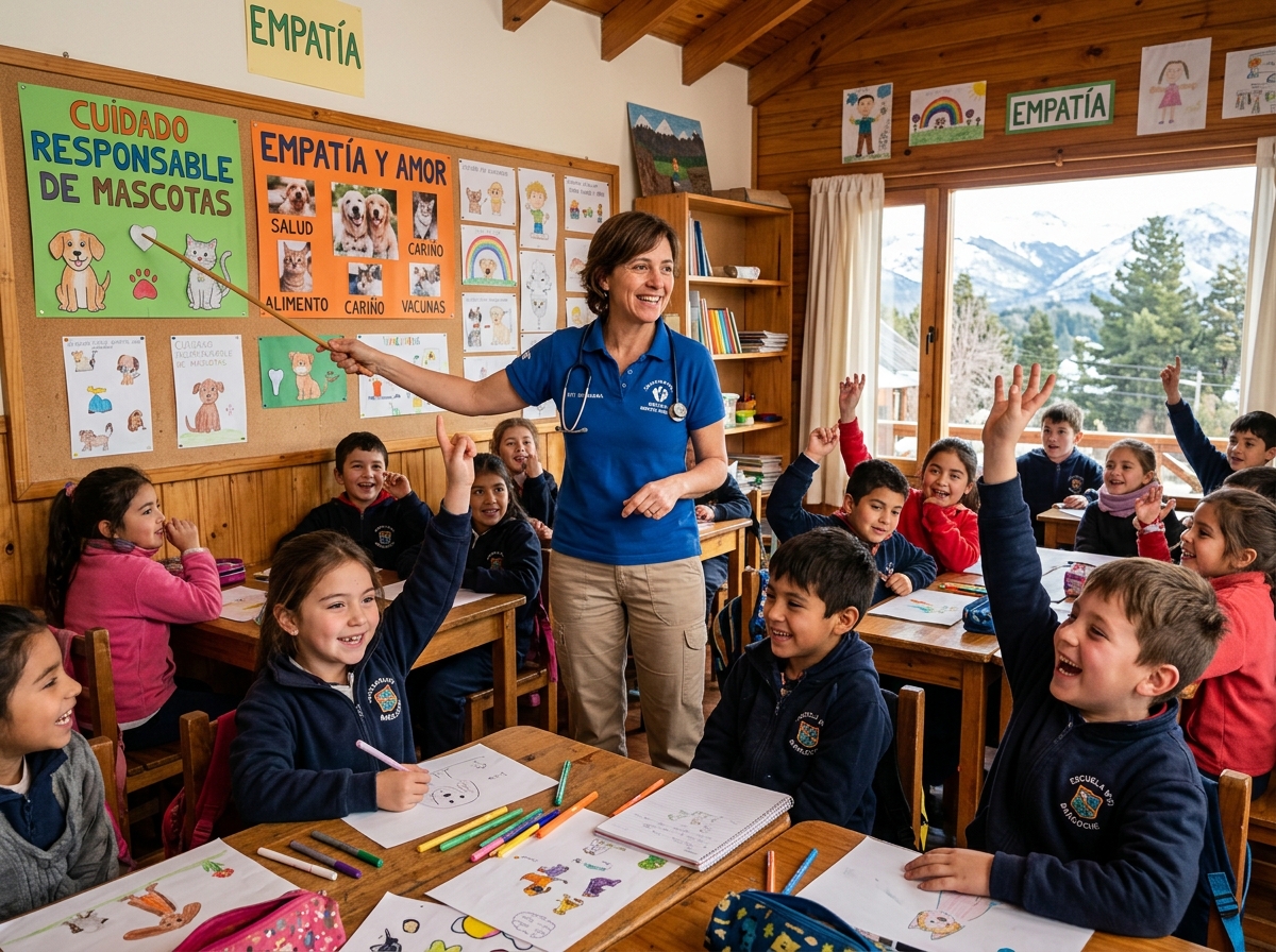 Taller educativo en escuela primaria sobre cuidado responsable y empatía